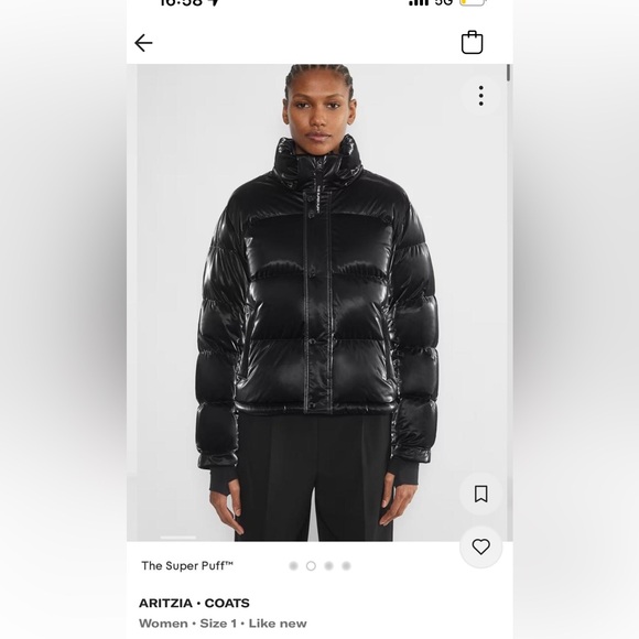 This is the Aritiza superpuff coat satin. Original price $275 - Picture 2 of 3